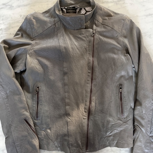 leather moto style designer jacket. Brand New Condition - Picture 2 of 3